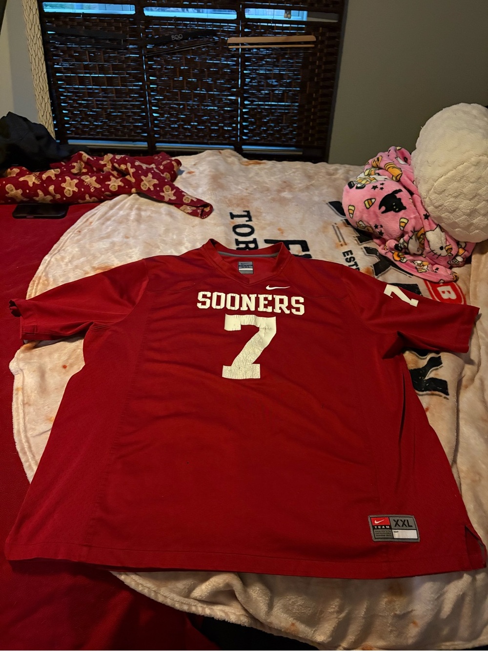 Nike Men’s Crimson/White Oklahoma Sooners #7 Football Jersey